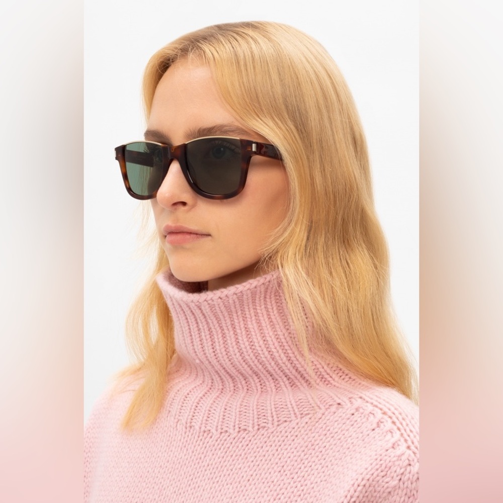 New Saint Laurent SL 51 CUT 002 Unisex Havana Sunglasses - Picture 4 of 16